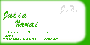julia nanai business card